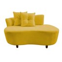 Ver imagem 3 de Namoradeira Sofá Feijão Suria 150cm Orgânica Couro Amarelo