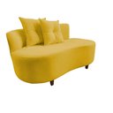 Ver imagem 4 de Namoradeira Sofá Feijão Suria 150cm Orgânica Couro Amarelo