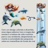 Adesivo Parede Régua Crescimento Sereia Vida Marinha Oceano - 5