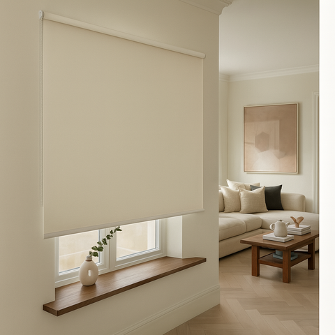 Cortina Persiana Rolo Blackout 100 X 100 Cm Janela do Quarto Cor:ivore Off White