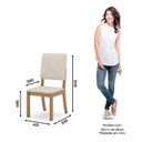 Ver imagem 4 de Cadeira para Mesa de Jantar Milla Kit 2 Peças Nature Linho - Henn