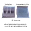 Ver imagem 2 de Grelha Pluvial 30x30 Inox 304 com Tela Anti Insetos