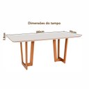 Ver imagem 6 de Conjunto Mesa Grécia com 6 Cadeiras Madeira Maciça, Multilaminada e Estofada Letícia Yescasa Off Whi
