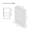 Ver imagem 6 de Armário para Banheiro Lavabo Suez Branco 34cm