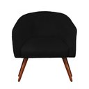 Ver imagem 1 de Poltrona Estela Tresse Suede Preto - Dominic Decor