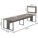 Ver imagem 3 de Mesa para Reunião com Painel de Tv Aires Freijó Preto