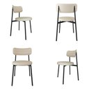 Ver imagem 1 de 4 Unidades Cadeira Kyta Fixa C-4 Pés 50 X 44,7 X 83,8 Cm. Corriente Areia Corriente Areia