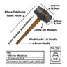 Marreta Premium Cabo e Cunha de Madeira Envernizado 10kg Minasul - 5