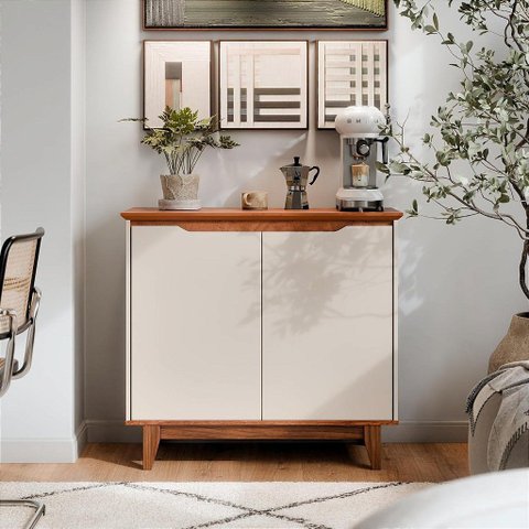 Buffet 2 Portas Flow Freijo/off White