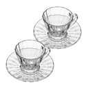 Ver imagem 1 de Cj 2 Xicaras Cha Cristal Incolor c/Pires 180ml Radial Lyor