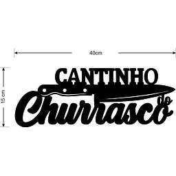Painel Decorativo Cantinho Do Churrasco Em Mdf Faca Gourmet - 3