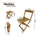 Ver imagem 2 de Cadeira de Madeira Dobrável Rústica com Cabos de Aço - Vereda Madeiral