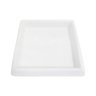 Prato Base Quadrado Vaso Planta em Polietileno 21 Cm Branco - 1