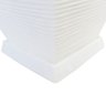 Prato Base Quadrado Vaso Planta em Polietileno 21 Cm Branco - 3