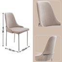 Ver imagem 3 de Sala de Jantar Mesa Selene com 4 Cadeiras Moderna Mobilia Brisa/cinamomo Imbuia/prata
