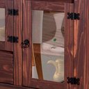 Ver imagem 6 de Aparador 3 Portas Vidro Madeira Maciça Rústico Imbuia D125 Shop Jm Imbuia