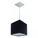 Ver imagem 3 de Lustre Pendente Quadrado Vivare Md-4224 Cúpula em Tecido 16/16x16cm - Bivolt Preto 127/220v