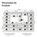 Ver imagem 4 de Armário de Cozinha Completa 100% Mdf 290 Cm Branco Smart Madesa 01