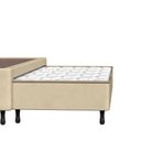 Ver imagem 2 de Base Box Solteiro C/ Cama Aux. Suede Bege 88x188
