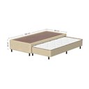 Ver imagem 5 de Base Box Solteiro C/ Cama Aux. Suede Bege 88x188
