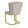 Cadeira Poltrona Flor Pés Metal Reforçado Dourado Quarto Menina Cor:bege - 6