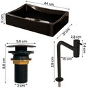 Ver imagem 4 de Gabinete Harley com Cuba Torneira Espelho Redondo Led 50cm Nature/off White