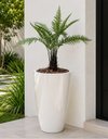 Ver imagem 2 de Vaso de Fibra de Vidro Roma m 70cm Brilhantes e Foscos Decorativo Off White