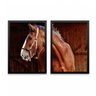 Conjunto 2 Quadros Decorativos Cavalo Quarto de Milha Los Quadros - 1