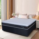 Ver imagem 2 de Cama Box Casal Queen Colchão com Molas Ensacadas City Pillow Top 158x198x61cm Preto/branco Hellen