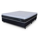 Ver imagem 1 de Cama Box Casal Queen Colchão com Molas Ensacadas City Pillow Top 158x198x61cm Preto/branco Hellen
