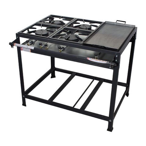Fogão 4 Bocas com Chapa Alta Pressão Linha Prime Itajobi