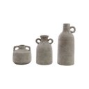 Ver imagem 1 de Conjunto de Vasos em Cerâmica 3 Peças Cinza Claro Cromus