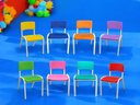 Ver imagem 1 de Kit 8 Cadeiras Infantil Iso Colors Brinquedoteca Escolas Ecomhome