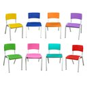 Ver imagem 2 de Kit 8 Cadeiras Infantil Iso Colors Brinquedoteca Escolas Ecomhome