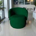 Ver imagem 7 de Poltrona Decorativa Beatriz Orgânica Bouclé Verde