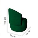 Ver imagem 6 de Poltrona Decorativa Beatriz Orgânica Bouclé Verde