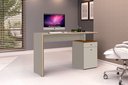 Ver imagem 6 de Conjunto 3 Armários Organizador e 1 Mesa Escrivaninha Office 1 Balcão Escritório Offwhite com Nature
