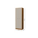 Ver imagem 2 de Conjunto 3 Armários Organizador e 1 Mesa Escrivaninha Office 1 Balcão Escritório Offwhite com Nature