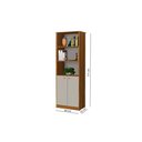 Ver imagem 4 de Conjunto 3 Armários Organizador e 1 Mesa Escrivaninha Office 1 Balcão Escritório Offwhite com Nature