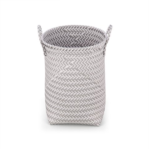 Cesto Organizador Tramado Grande 40cm com Alças de Plástico - Oikos