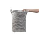 Ver imagem 2 de Cesto Organizador Tramado Grande 40cm com Alças de Plástico - Oikos