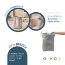 Ver imagem 4 de Cesto Organizador Tramado Grande 40cm com Alças de Plástico - Oikos