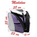 Ver imagem 3 de Bolsa Mochila Patins com Alça e 3 Divisórias Reforçada Lilás