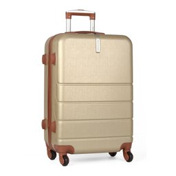 Conjunto de Malas para Viagem 3 Peças + 2 Frasqueiras PK Luxcell - Rodinhas 360º - Cor Champanhe - 2
