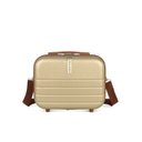 Ver imagem 5 de Conjunto de Malas para Viagem 3 Peças + 2 Frasqueiras Pk Luxcell - Rodinhas 360º - Cor Champanhe