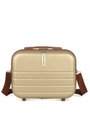 Ver imagem 5 de Conjunto de Malas para Viagem 3 Peças + 2 Frasqueiras Pk Luxcell - Rodinhas 360º - Cor Champanhe