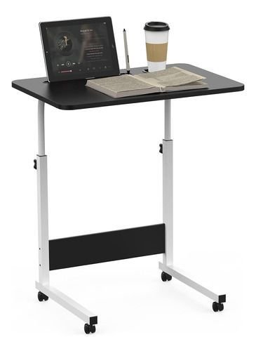 Mesa Mesinha Lateral de Cama Multiuso Notebook Café Ajustave:preto