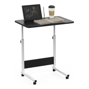 Mesa Mesinha Lateral de Cama Multiuso Notebook Café Ajustave:preto