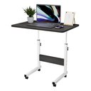 Ver imagem 4 de Mesa Mesinha Lateral de Cama Multiuso Notebook Café Ajustave:preto