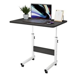 Mesa Mesinha Lateral de Cama Multiuso Notebook Café Ajustave:preto - 4